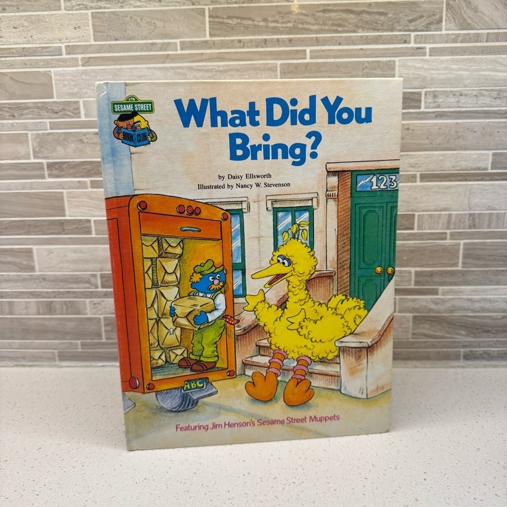 Sesame Street book club hardcover book- What Did You Bring